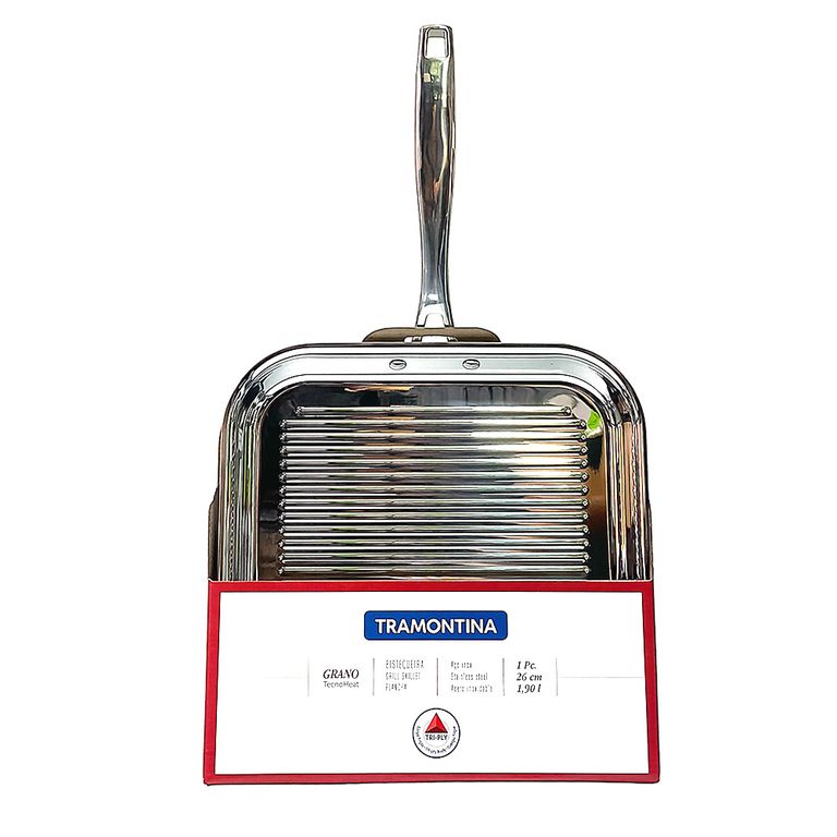 Sarten Grill 28x28 Acero Inoxidable Plancha Grano 62159280