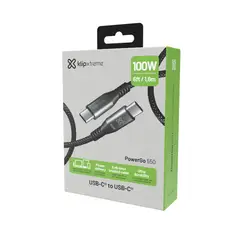 KLIP XTREME - USB-C Cable 18m Negro 24 Pin - Carga Rápida 100W y Diseñ