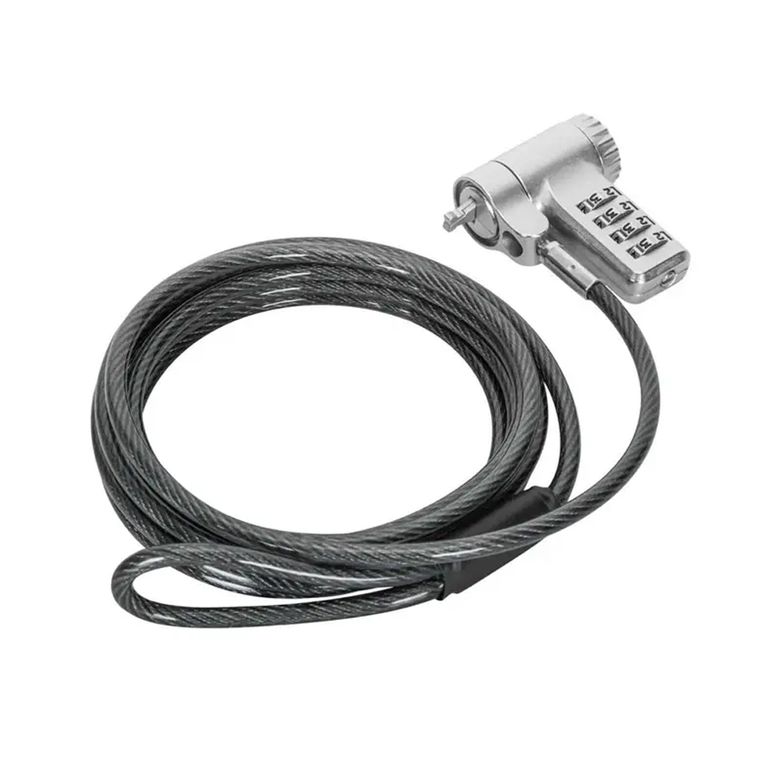 Cable De Bloqueo Defcon Asp96Rglx De 1.98M Para Monitor Y Portátil, Barra En T, 4 D