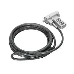 TARGUS - Cable De Bloqueo Defcon Asp96Rglx De 1.98M Para Monitor Y Portátil, Barra En T, 4 D