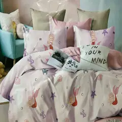 MINGDA - Set de Edredón de 5 Piezas + Set Sabanas + Fundas 100% Algodón