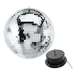 GENERICO - Bola Disco Espejo de 40cm con Motor Girador