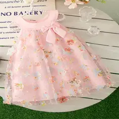 GENERICO - VESTIDO PARA NIÑA BEBE CON DISEÑOS DE FLOR