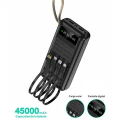 OEM - Bateria portatil solar power bank de 45,000 mAh - Multiples salidas.