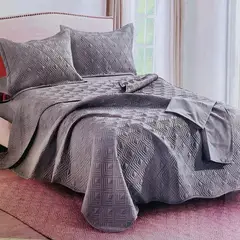 MINGDA - Set de Cobertor 2pz + Juego de sabanas + fundas 100% Calidad