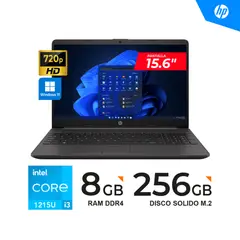 HP - LAPTOP 250 G9/ Core I3-1215U, 4.40GHz / 15.6" HD (1366 x 768) / 8GB DDR4 / 256GB SSD / Win11 Home