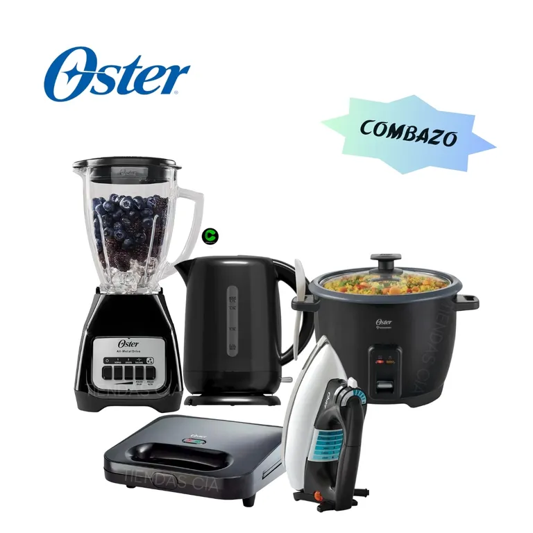 Combo 5 en 1 Licuadora + Hervidor + Olla Arrocera + Sandwichera Y Plancha