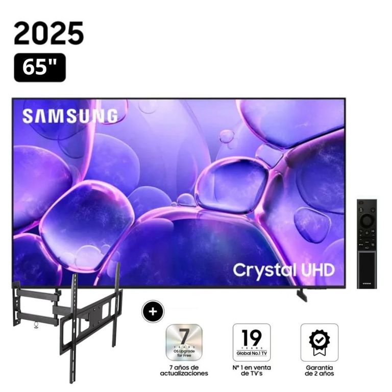 TELEVISOR 65 Crystal UHD 4K U8000F Smart TV 2025 + RACK
