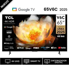 TCL - Televisor 65 LED 4K 65V6C Google TV 2025
