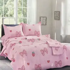 MINGDA - Set de cobertor 2 pz verano de 5 piezas 100% algodón