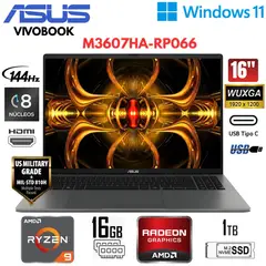 ASUS - Laptop Vivobook S16 M3607HA-RP066 16 WUXGA AMD Ryzen 9-270 RAM 16GB SSD 1TB WIN11 90NB16F1-M00410