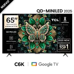 TCL - Televisor 65 Qd Miniled 4K 65C6K Google TV 2025