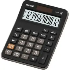 GENERICO - Calculadora Casio 12 dígitos Solar y Pilas Negro