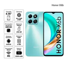 HONOR - X6B VERSIÓN DE 4RAM 128GB COLOR Color Cyan