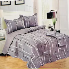 MINGDA - Set de Cobertor 2pz + Juego de sabanas + fundas 100% Calidad