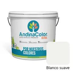 ANDINACOLOR - PINTURA ULTRA LATEX BLANCO SUAVE 1 GALON