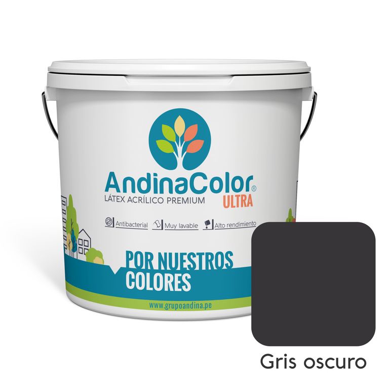 PINTURA ULTRA LATEX GRIS OSCURO 1 GALON