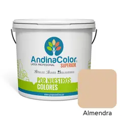 ANDINACOLOR - PINTURA SUPERIOR ALMENDRA LATEX 1 GALON