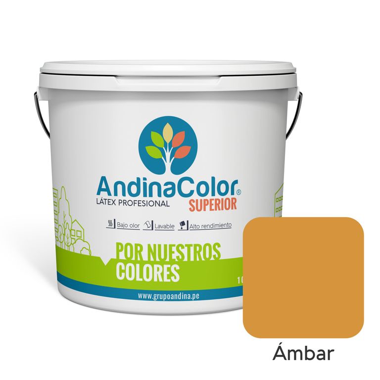 PINTURA SUPERIOR AMBAR LATEX 1 GALON