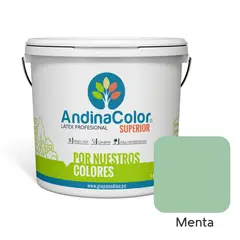 ANDINACOLOR - PINTURA SUPERIOR MENTA LATEX 1 GALON
