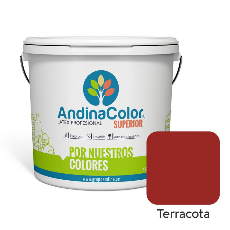PINTURA SUPERIOR TERRACOTA LATEX 1 GALON