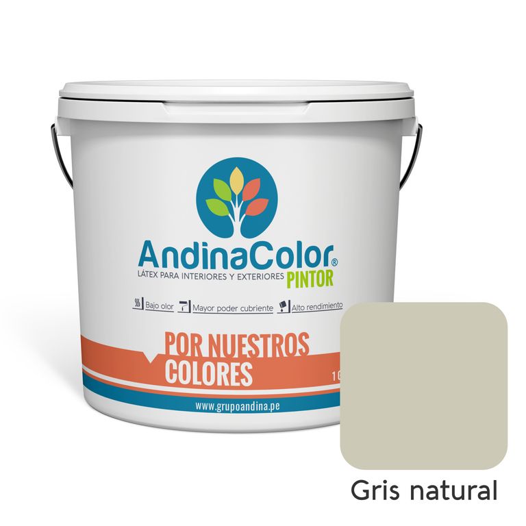 PINTURA PINTOR GRIS NATURAL LATEX 1 GALON