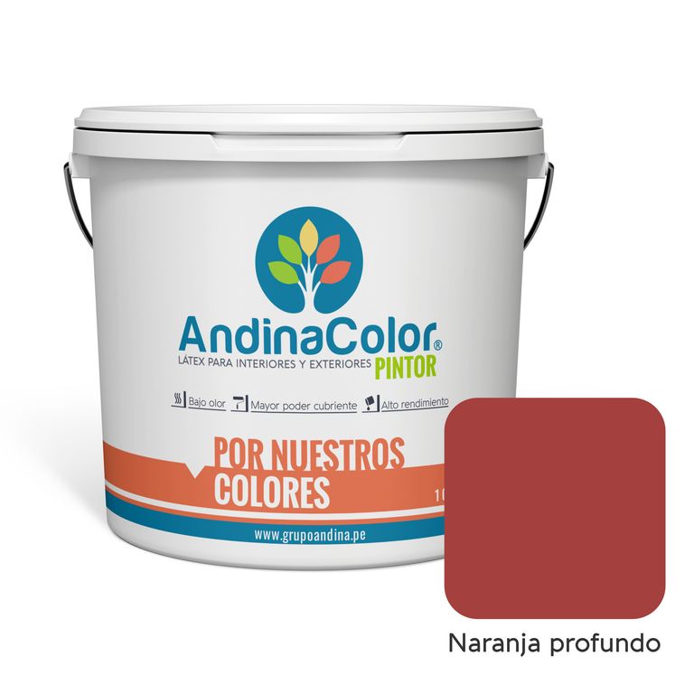 PINTURA PINTOR NARANJA PROFUNDO LATEX 1 GALON