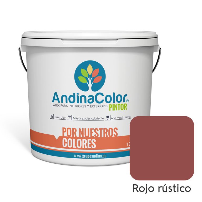 PINTURA PINTOR ROJO RUSTICO LATEX 1 GALON