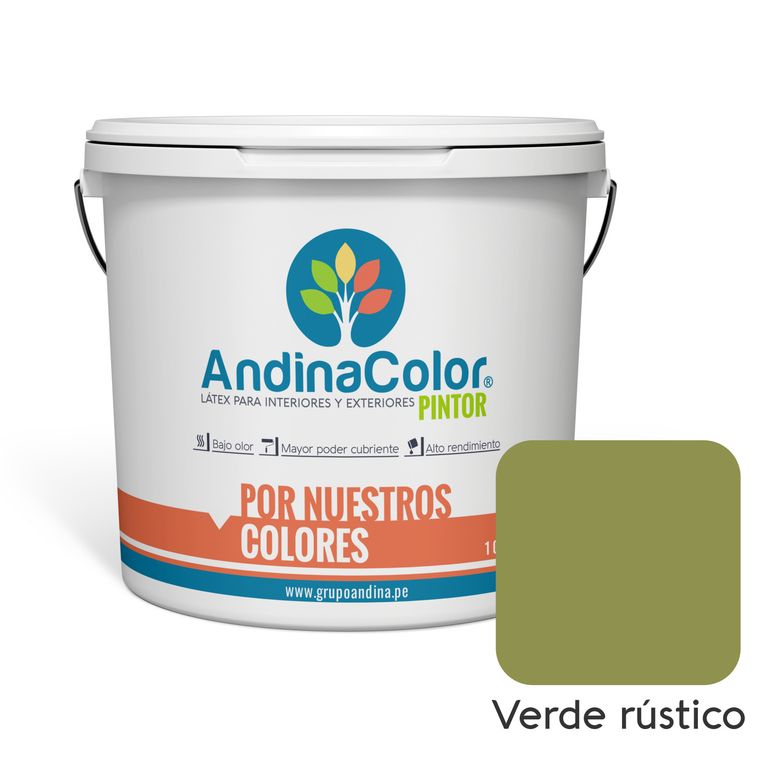 PINTURA PINTOR VERDE RUSTICO LATEX 1 GALON