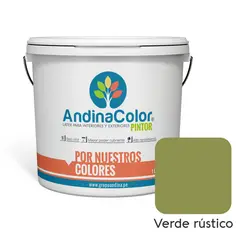ANDINACOLOR - PINTURA PINTOR VERDE RUSTICO LATEX 1 GALON