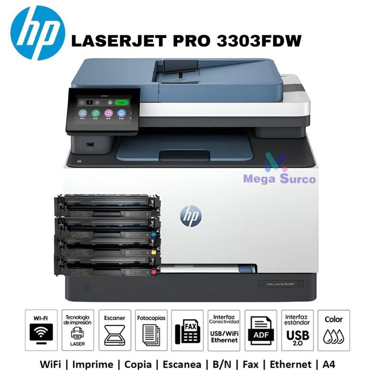 Impresora Multifuncional Color LaserJet Pro 3303fdw