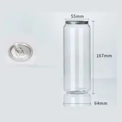 GENERICO - Lata Transparente 500ml con Tapa Caja 200 unidades