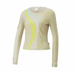 GENERICO - Polo Manga Larga Beige Talla S