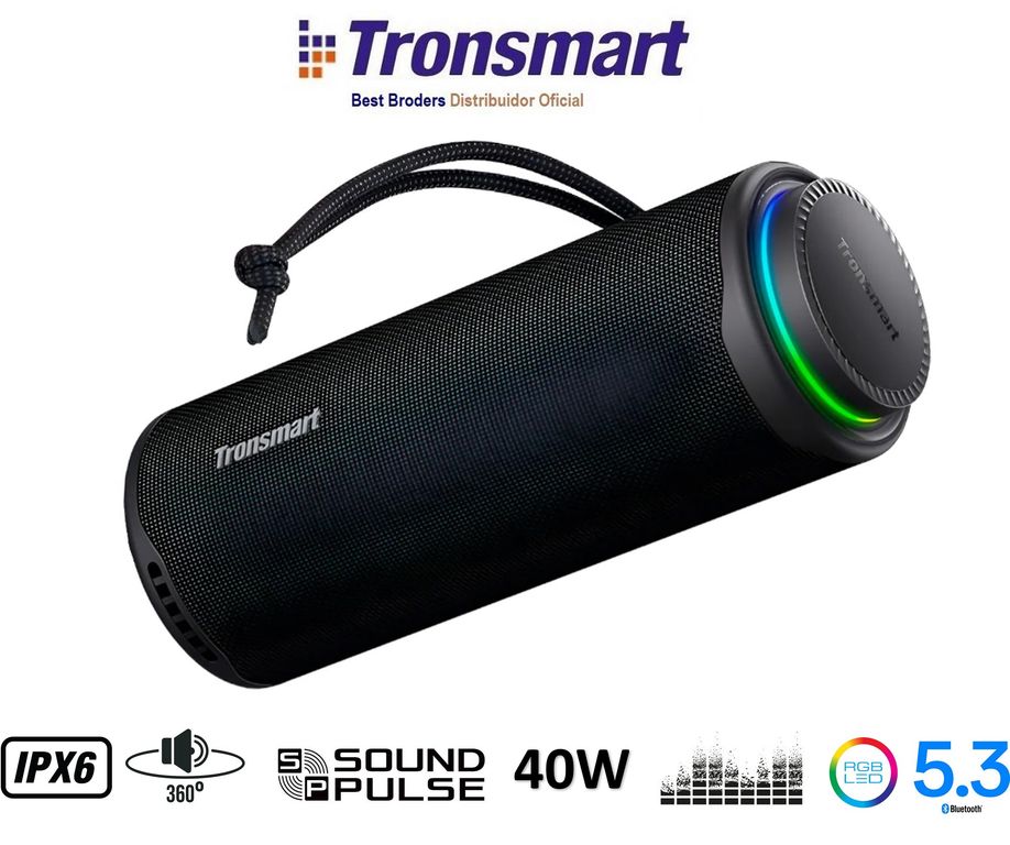 T8 Parlante Portatil Bluetooth 5.3 40W Acuatico 360°
