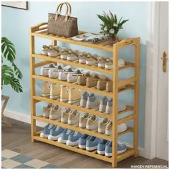 INSPIRA MARKET - Organizador Zapatero Bambú 6 niveles