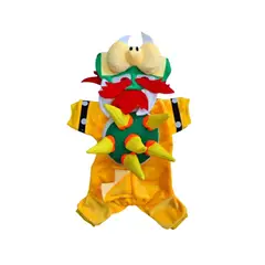 GENERICO - Disfraz Halloween mascotas perro y gato bowser talla 4