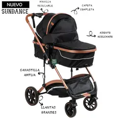EBABY - Coche para Bebes SUNDANCE EB-157 Negro