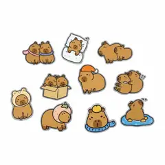 GENERICO - Pines decorativos Capibara Set de 10und