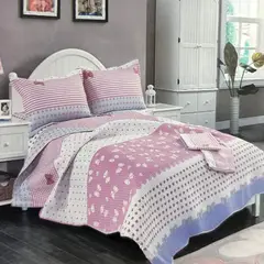 MINGDA - Set de cobertor 2 pz verano de 5 piezas 100% algodón