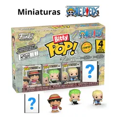 FUNKO - Miniaturas Bitty Pop One Piece Monkey D Luffy 4 PK