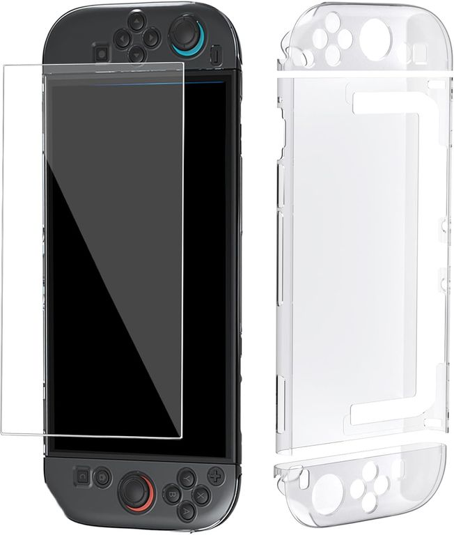 Mica + Funda Case Transparente Nintendo Switch 2 – Carcasa Consola