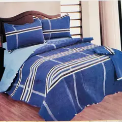 MINGDA - Set de Cobertor 2pz + Juego de sabanas + fundas 100% Calidad