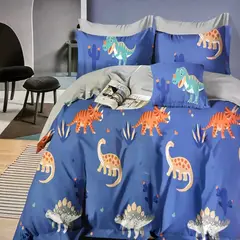 MINGDA - Set de Edredón 1.5pz de 5 Piezas + Set Sabanas + Fundas 100% Algodón