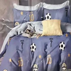 MINGDA - Set de Edredón 1.5pz de 5 Piezas + Set Sabanas + Fundas 100% Algodón