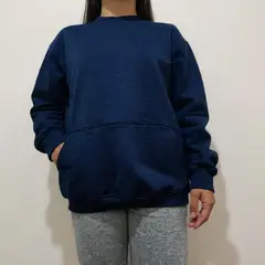 GENERICO - POLERA SIN CAPUCHA CON BOLSILLO CANGURO UNISEX