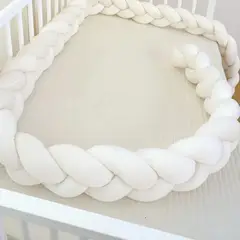 GENERICO - Protector de cuna trenza 2 metros Aterciopelado