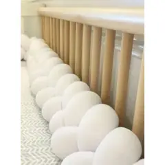 GENERICO - Protector de cuna trenza 6 metros Aterciopelado