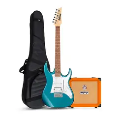 IBANEZ - GIO PACK GRX40 METALLIC LIGHT BLUE - ORANGE CRUSH 12W