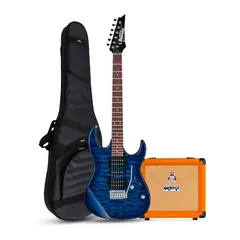 IBANEZ - GIO PACK GRX70QA TRANSPARENT BLUE BURST - ORANGE CRUSH 12W