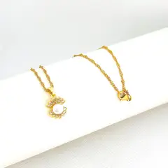 GENERICO - Collar de Acero con Dije de Concha y Perla